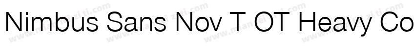 Nimbus Sans Nov T OT Heavy Con Regu字体转换